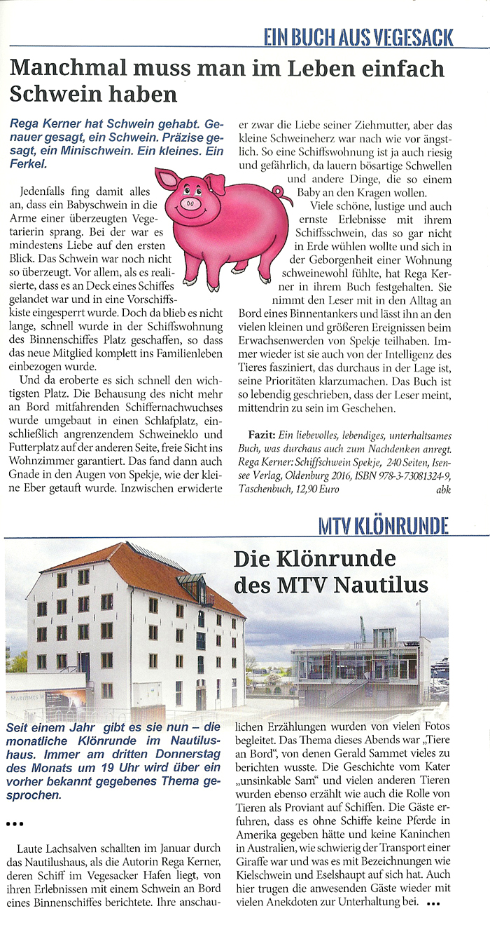 Logbuchartikel, Manchmal muss man im Leben einfach Schwein haben