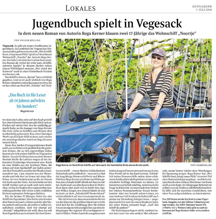 Jugendbuch spielt in Vegesack - Die Schiffsdiebinnen